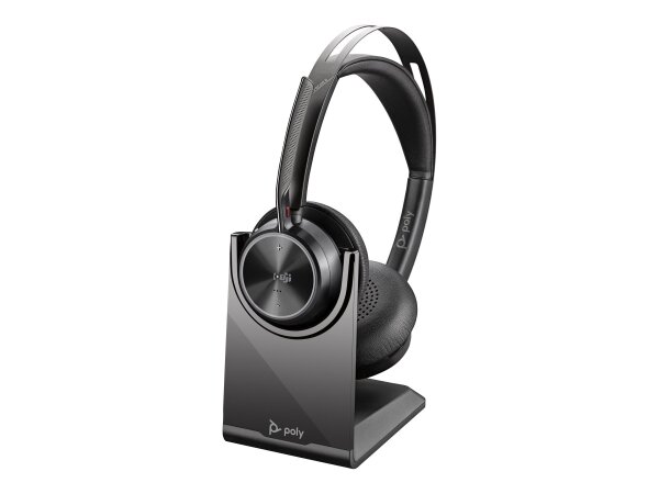 Poly - Voyager Focus 2 UC B-WARE Bluetooth Headset + Charging Cradle (Plantronics) - Stereo headset with boom microphone, USB-A for PC/Mac - Active Noise Canceling - Works with Teams (Certified) #1 #1