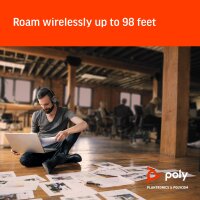 Poly - Voyager Focus UC BITTE LESEN (Plantronics) - Bluetooth Dual-Ear (Stereo) Headset mit Boom Mic - USB-A Kompatibel mit PC und Mac - Aktive Geräuschunterdrückung - Teams, Zoom & mehr #1 #1