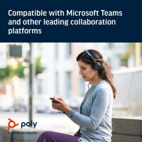 Poly - Voyager Focus UC BITTE LESEN (Plantronics) - Bluetooth Dual-Ear (Stereo) Headset mit Boom Mic - USB-A Kompatibel mit PC und Mac - Aktive Geräuschunterdrückung - Teams, Zoom & mehr #1 #1