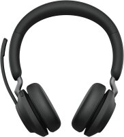 Jabra Evolve2 65 Wireless PC Headset with Charging Stand – Noise Cancelling Microsoft Teams Certified Mono Headphones With Long-Lasting Battery – USB-C Bluetooth Adapter – Beige #1