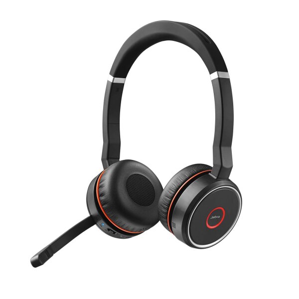 Jabra Evolve 75 UC Wireless Stereo On-Ear Headset – BITTE LESEN Unified Communications Optimised Headphones With Long-Lasting Battery – USB Bluetooth Adapter – Black #1