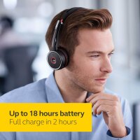 Jabra Evolve 75 UC Wireless Stereo On-Ear Headset – BITTE LESEN Unified Communications Optimised Headphones With Long-Lasting Battery – USB Bluetooth Adapter – Black #1