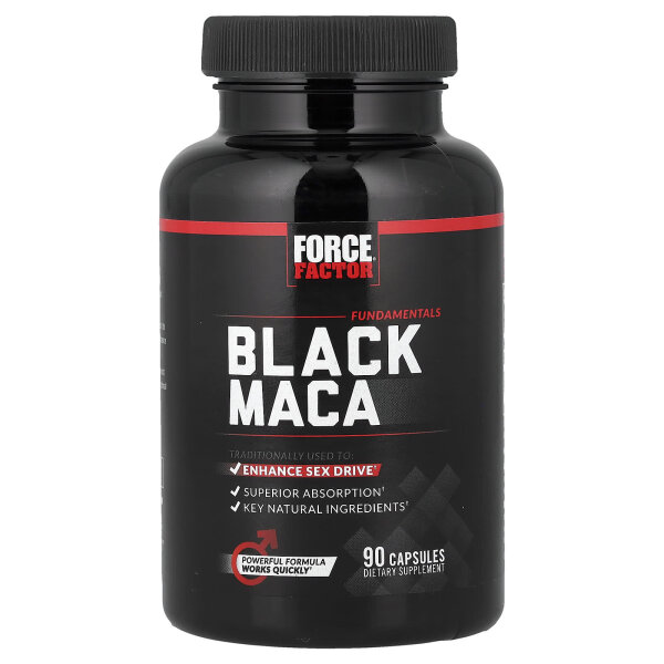 Force Factor, Fundamentals, Black Maca, schwarzes Maca, 90 Kapseln