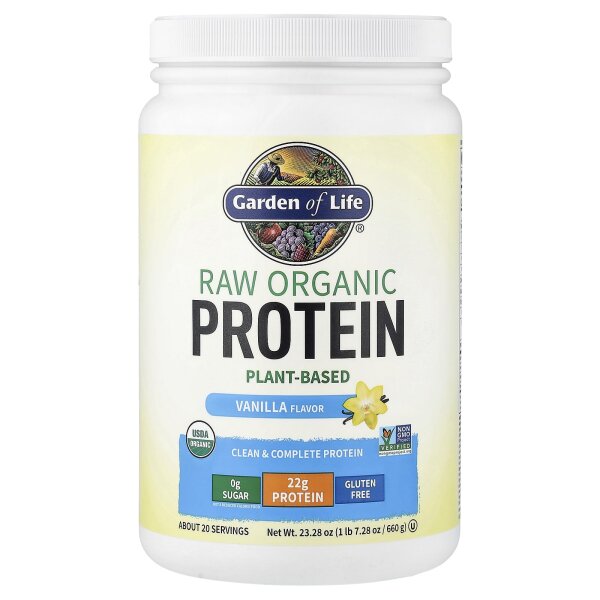 Garden of Life, RAW Organic Protein, rohes Bio-Protein, Vanille, 660 g