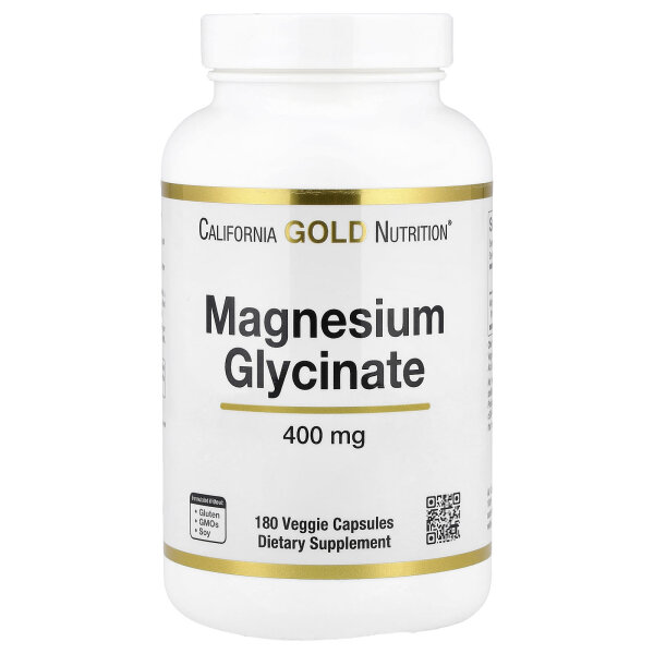 Super Nutrition, Magnesium Glycinate, Magnesiumglycinat, 400 mg, 180 pflanzliche Kapseln (133 mg pro Kapsel)
