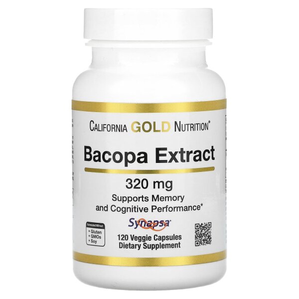 California Gold Nutrition, Bacopa Extract, Fettblattextrakt, 320 mg, 120 pflanzliche Kapseln
