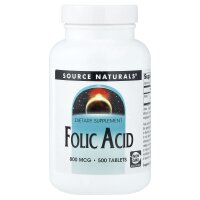 Source Naturals, Folsäure, 800 mcg, 500 Tabletten, DE Versand