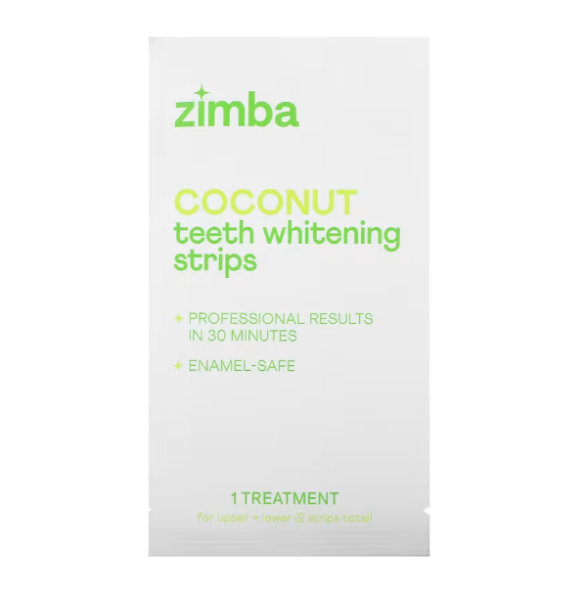 Zimba, Teeth Whitening Strips, Zahnaufhellungsstreifen, Kokosnuss, 14 Behandlungen