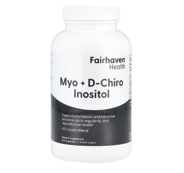 Fairhaven Health, Myo + D-Chiro Inosit, 240 Kapseln
