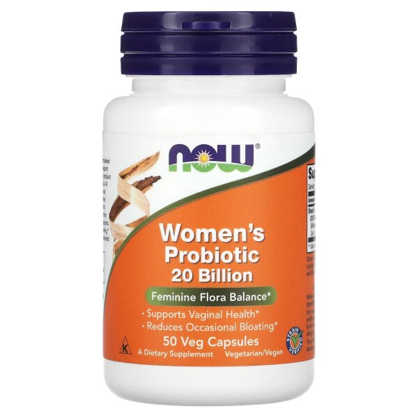 NOW Foods, Womans Probiotic, Probiotika für Frauen, 20 Milliarden, 50 pflanzliche Kapseln