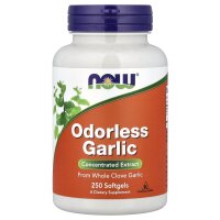 NOW Foods, Odorless Garlic, konzentrierter Extrakt, geruchloser Knoblauch, 50 mg, 250 Weichkapseln