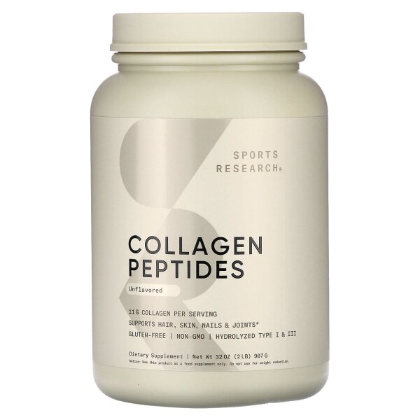 Sports Research, Collagen Peptides, Kollagenpeptide, geschmacksneutral, 907 g