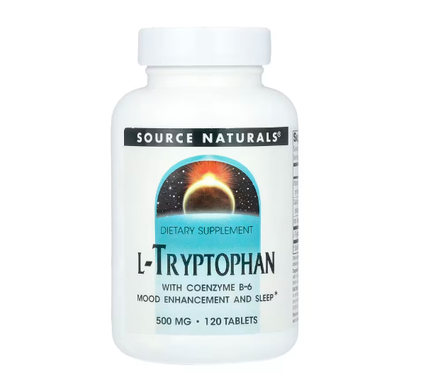 Source Naturals, L-Tryptophan With Coenzyme B-6, L-Tryptophan mit Coenzym B6, 120 Tabletten
