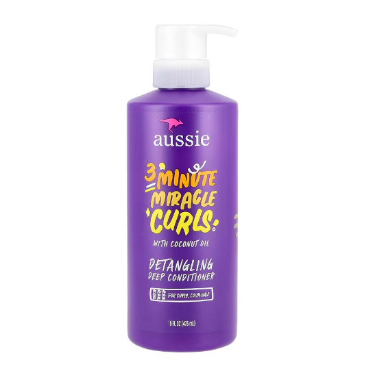 Aussie, 3 Minute Miracle Curls, Detangling Deep Conditioner, entwirrender Conditioner, mit Kokosnuss, 475 ml