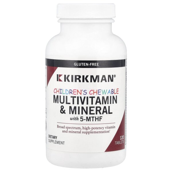 Kirkman Labs, Multivitamin- und Mineralstoff-Kautabletten für Kinder mit 5-MTHF, 120 Tabletten
