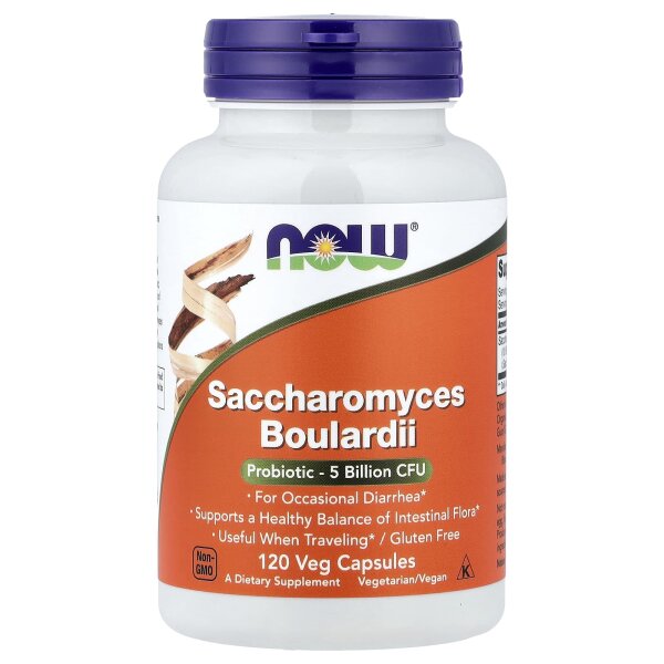 NOW Foods, Saccharomyces boulardii, 5 Milliarden KBE, 120 vegetarische Kapseln