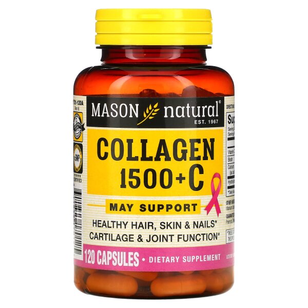Mason Natural, Collagen 1,500 with Vitamin C, Kollagen mit Vitamin C, 120 Kapseln