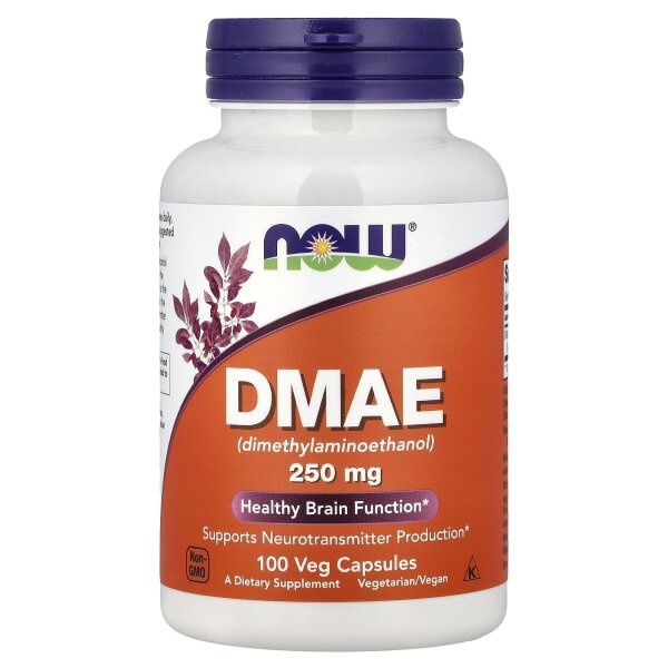 NOW Foods, DMAE, 250 mg, 100 pflanzliche Kapseln