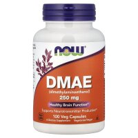 NOW Foods, DMAE, 250 mg, 100 pflanzliche Kapseln