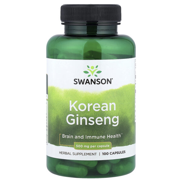 Swanson, Koreanischer Ginseng, 500 mg, 100 Kapseln