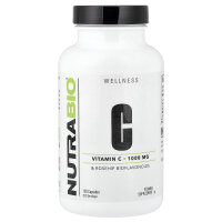 NutraBio, Vitamin C, 1.000 mg, 120 Kapseln
