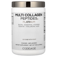 Codeage, Multi Collagen Peptides Powder Platinum, Multi-Kollagenpeptide in Pulverform, geschmacksneutral, 326 g