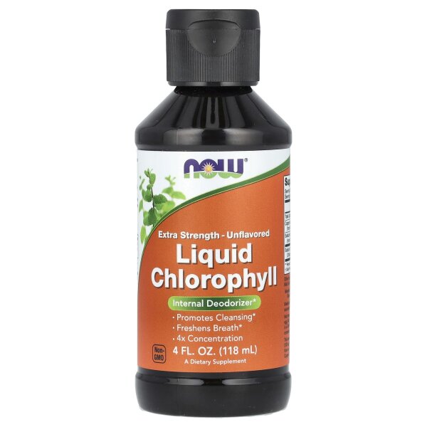NOW Foods, Liquid Chlorophyll, Extra Strength, flüssiges Chlorophyll, extra stark, geschmacksneutral, 118 ml