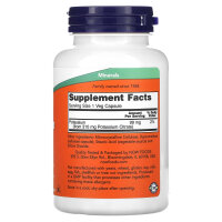 NOW Foods, Potassium Citrate, Kaliumcitrat, 99 mg, 180 vegetarische Kapseln