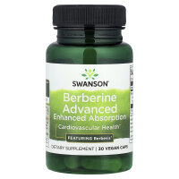 Swanson, Berberine Advanced Enhanced Absorption, Berberin, verbesserte Absorption, 550 mg, 30 vegetarische Kapseln