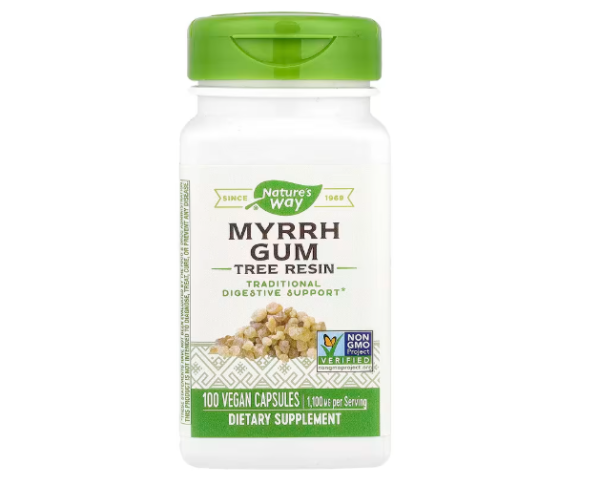 Natures Way, Myrrh Gum, Tree Harz, Myrrhe-Gummi, Baumharz, 1.100 mg, 100 vegane Kapseln