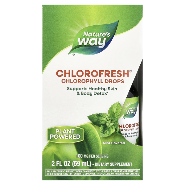Natures Way, Chlorofresh, Chlorophyll-Tropfen, Minze, 2 fl. oz. (59 ml)