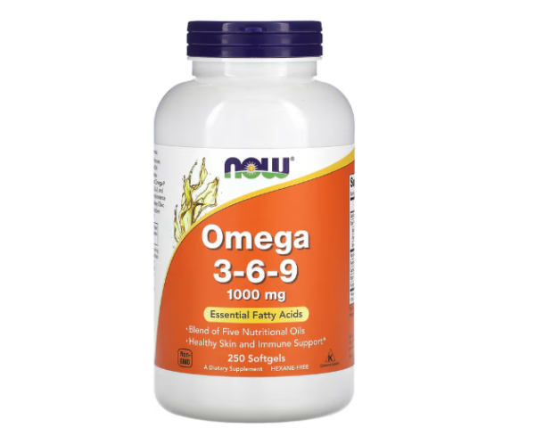 NOW Foods, Omega 3-6-9, 1.000 mg, 250 Weichkapseln