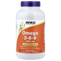 NOW Foods, Omega 3-6-9, 1.000 mg, 250 Weichkapseln