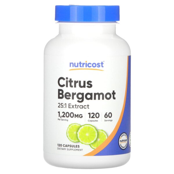 Nutricost, Citrus Bergamot, Zitrus-Bergamotte, 1.200 mg, 120 Kapseln