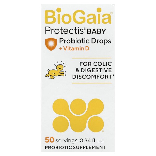 BioGaia, Protectis Baby, Probiotic Drops with Vitamin D3, probiotische Tropfen mit Vitamin D3 für Babys, 10 ml
