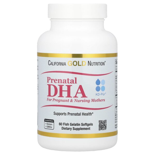 California Gold Nutrition, Prenatal DHA for Pregnant and Nursing Mothers, pränatales DHA für Schwangere und stillende Mütter, 900 mg, 60 Weichkapseln mit Fischgelatine