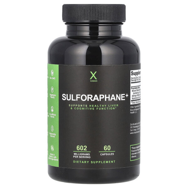 Humanx, Sulforaphane+, Sulforaphan+, 602 mg, 60 Kapseln (301 mg pro Kapsel)