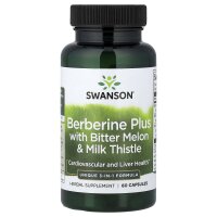Swanson, Berberine Plus mit Bittermelone und Mariendistel, 60 Kapseln
