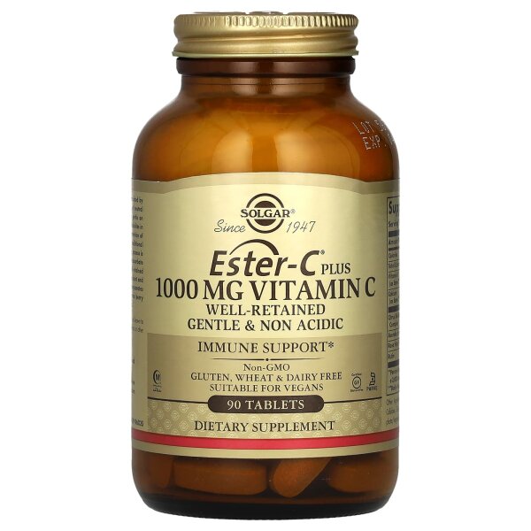 Solgar, Ester-C Plus, Vitamin C, 1.000 mg, 90 Tabletten