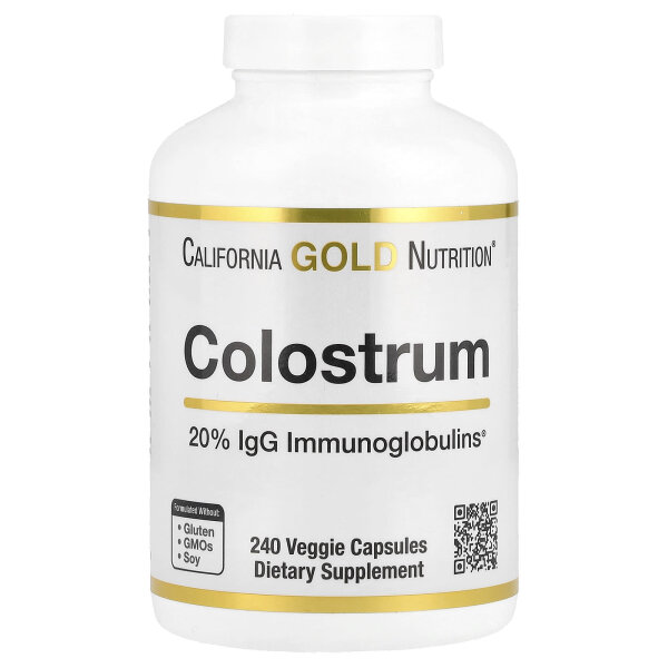 California Gold Nutrition, Colostrum, Kolostrum, 240 pflanzliche Kapseln
