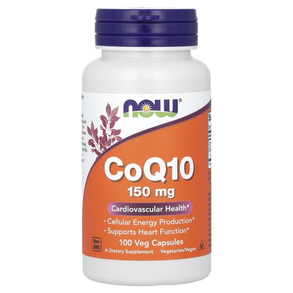 NOW Foods, CoQ10, 150 mg, 100 pflanzliche Kapseln
