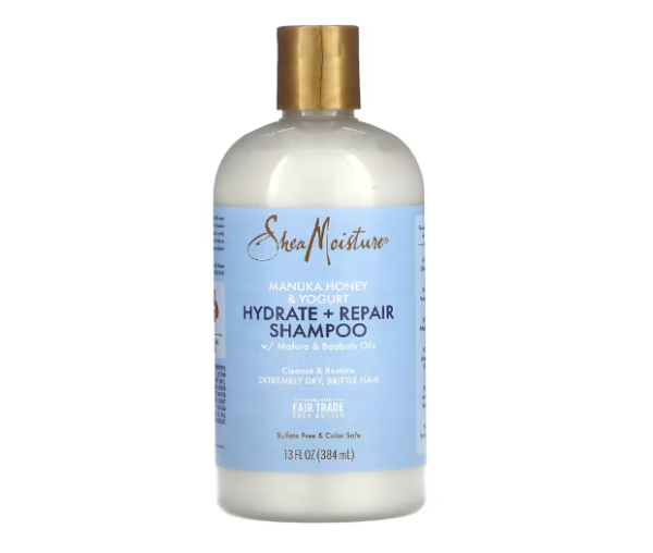 SheaMoisture, Manukahonig und Joghurt, Feuchtigkeitspflege + Reparatur-Shampoo mit Mafura- und Baobab-Öl, 384 ml