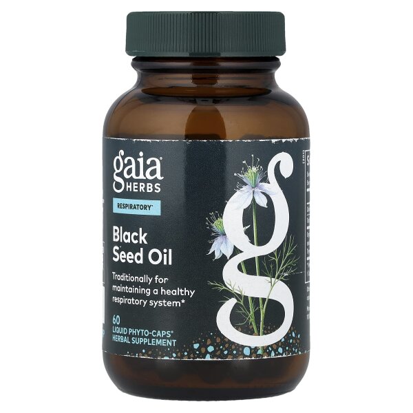 Gaia Herbs, Black Seed Oil, Schwarzkümmelöl, 400 mg, 60 vegane Liquid Phyto-Caps