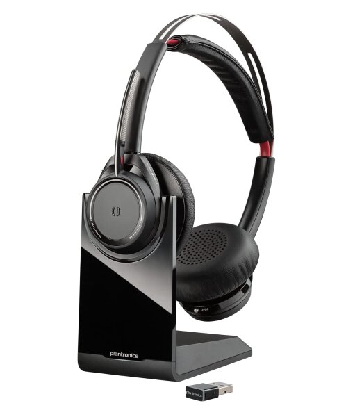 Poly - Voyager Focus UC mit Ladestation OHNE DONGEL (Plantronics) - Bluetooth Du