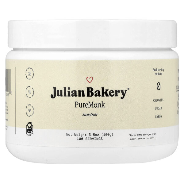 Julian Bakery Reiner Mönch | v25% Mönchfrucht-Extrakt | Süßstoff | zuckerfrei | 100 Portionen