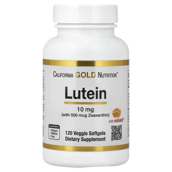 California Gold Nutrition, Lutein with Zeaxanthin, Lutein mit Zeaxanthin, 10 mg, 120 pflanzliche Weichkapseln
