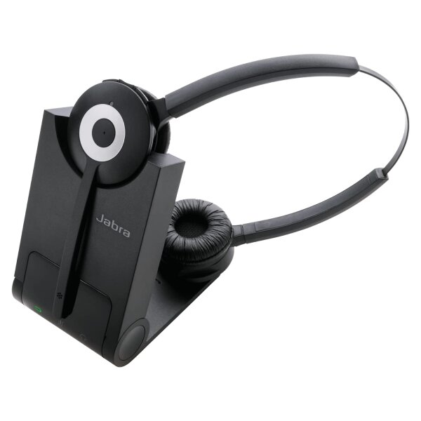 Jabra Pro 930 MS DECT BITTE LESEN Kabelloses On-Ear Stereo Headset - Skype for Business zertifiziert - HD Voice und Noise Cancelling - zur Verwendung mit Softphones in Europa - EU-Stecker, Schwarz #1
