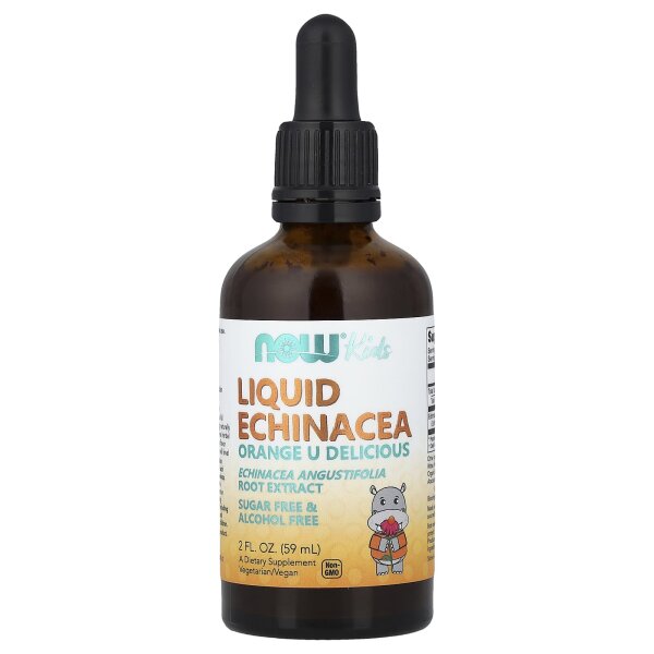 NOW Foods, Kids, Liquid Echinacea, flüssiges Echinacea für Kinder, Orange, 15 mg, 59 m