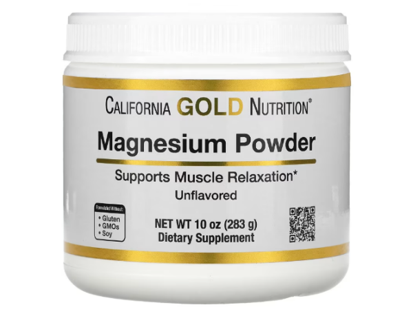 California Gold Nutrition, Magnesium Powder Beverage, Magnesium-Getränkepulver, geschmacksneutral, 283 g