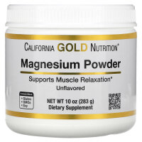 California Gold Nutrition, Magnesium Powder Beverage, Magnesium-Getränkepulver, geschmacksneutral, 283 g